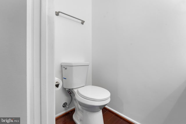 9 Alpen Green Ct Unit 20-208, Burtonsville, MD 20866 - bathroom featuring toilet, wood finished floors, and baseboards