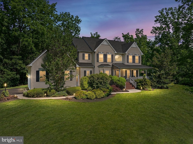 928 Township Line Rd, Chalfont, PA 18914 - view of front of property with covered porch and a lawn