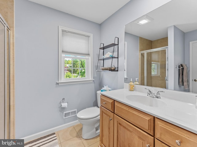 928 Township Line Rd, Chalfont, PA 18914 - bathroom with a shower stall, vanity, and tile patterned flooring