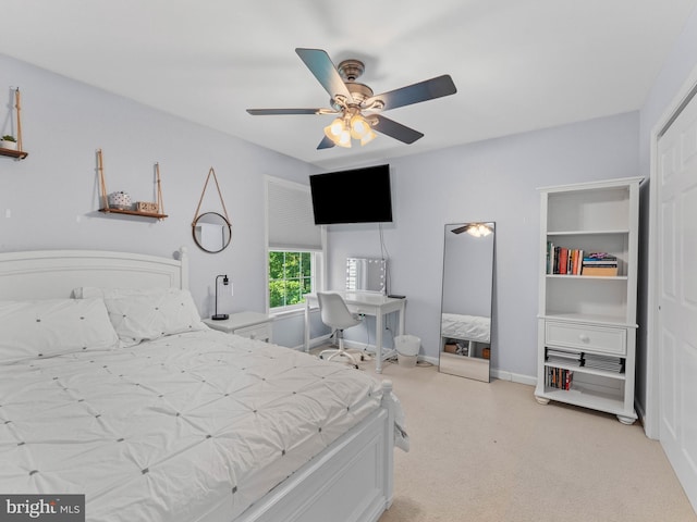 928 Township Line Rd, Chalfont, PA 18914 - bedroom with light colored carpet and a ceiling fan
