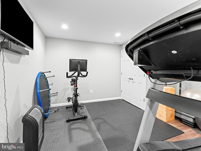 928 Township Line Rd, Chalfont, PA 18914 - exercise room featuring recessed lighting and carpet
