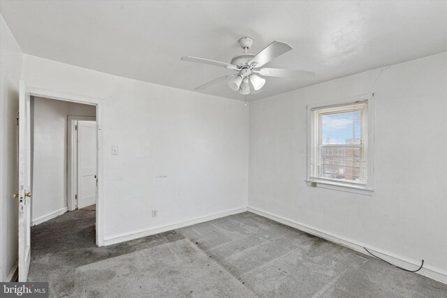 1500 Benner St, Philadelphia, PA 19149 - empty room with carpet flooring, ceiling fan, and baseboards