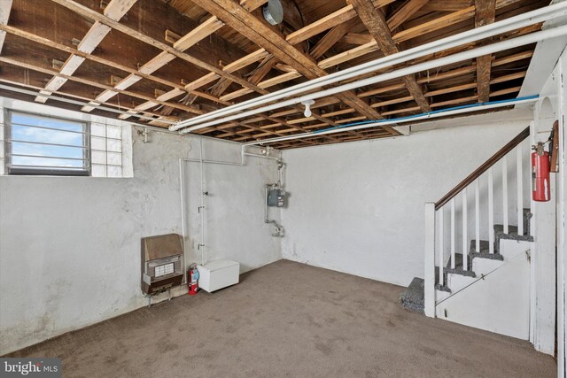 1500 Benner St, Philadelphia, PA 19149 - below grade area with stairway and gas meter