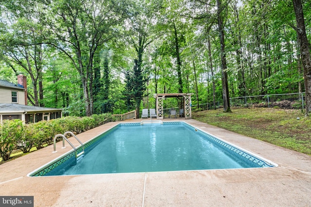 175 Mt Hope Church Rd, Stafford, VA 22554 - outdoor pool featuring a pergola