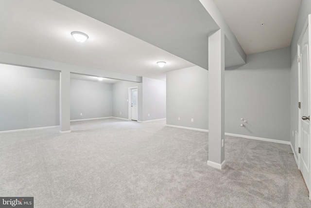 7912 Meridian Dr, Pasadena, MD 21122 - below grade area featuring carpet and baseboards
