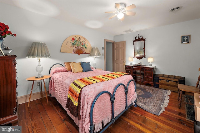 13220 Bank St, Bishopville, MD 21813 - bedroom with hardwood / wood-style floors and a ceiling fan