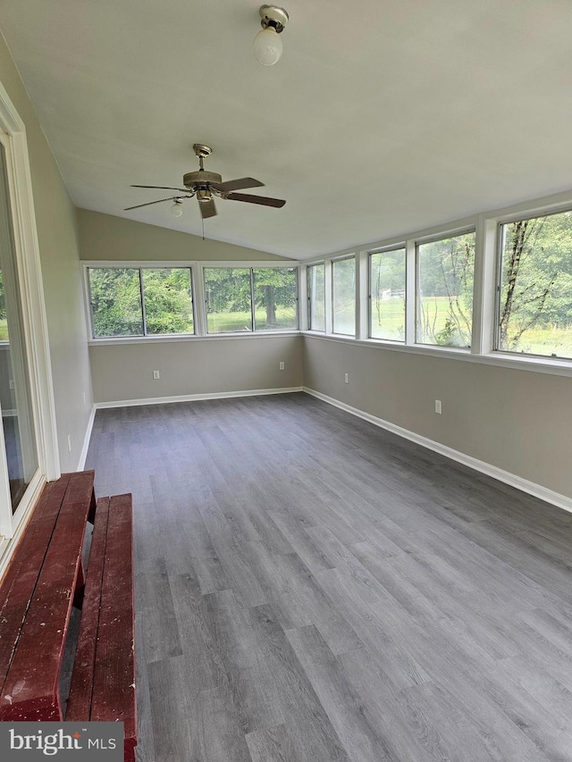 36652 Woodbush Dr, Bushwood, MD 20618 - unfurnished sunroom featuring wood finished floors and lofted ceiling
