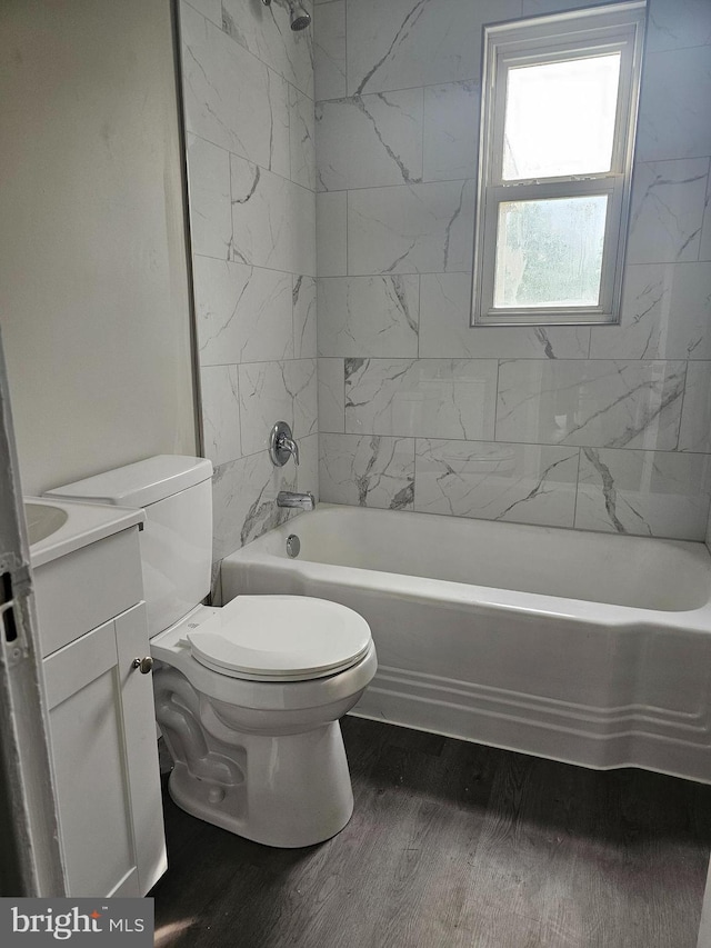 36652 Woodbush Dr, Bushwood, MD 20618 - full bath featuring wood finished floors,  shower combination, and vanity