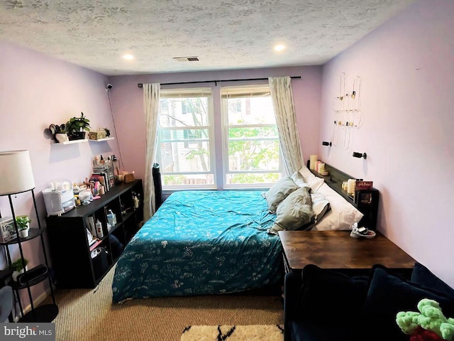13533 Demetrias Way, Germantown, MD 20874 - carpeted bedroom featuring a textured ceiling and recessed lighting