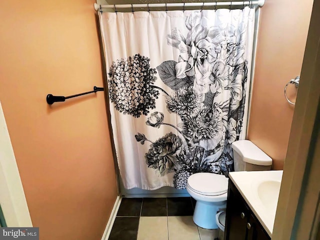 13533 Demetrias Way, Germantown, MD 20874 - full bath featuring vanity, tile patterned floors, and curtained shower