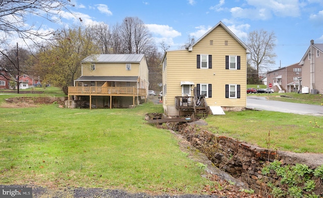 17 Clark St, Duncannon, PA 17020 - back of house featuring a deck, a yard, and a residential view