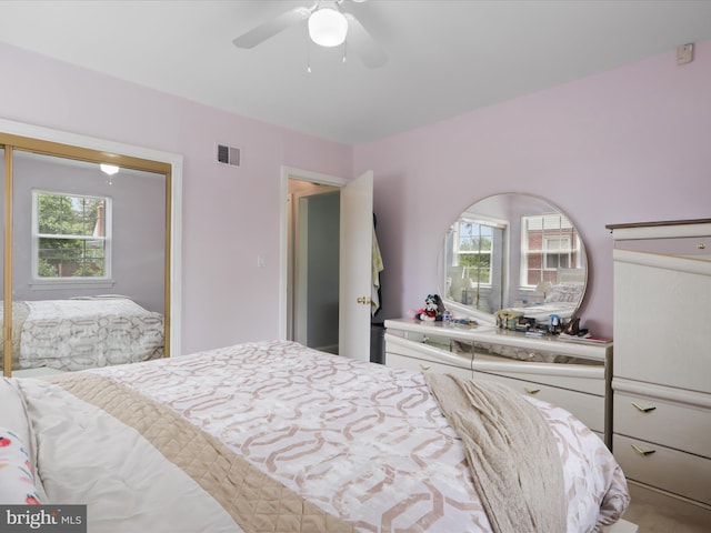 10602 Edgewood Ave, Silver Spring, MD 20901 - bedroom with ceiling fan and a closet