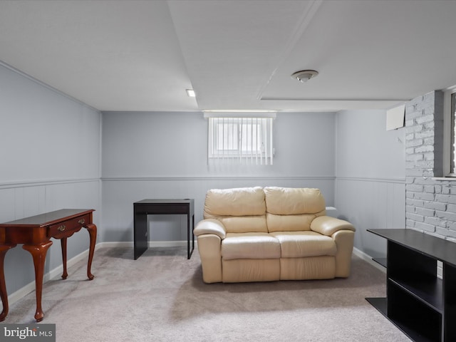 10602 Edgewood Ave, Silver Spring, MD 20901 - carpeted living room with a wainscoted wall