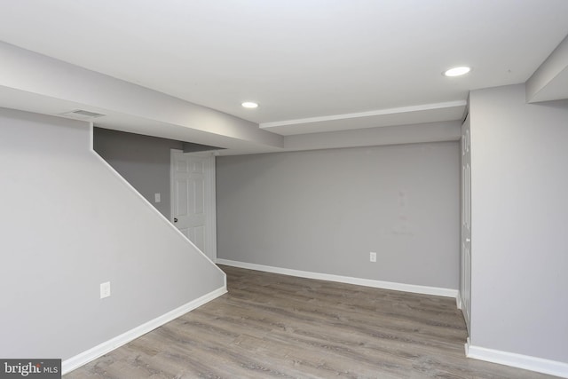 1932 Inverton Rd, Baltimore, MD 21222 - finished basement featuring wood finished floors, recessed lighting, and stairs