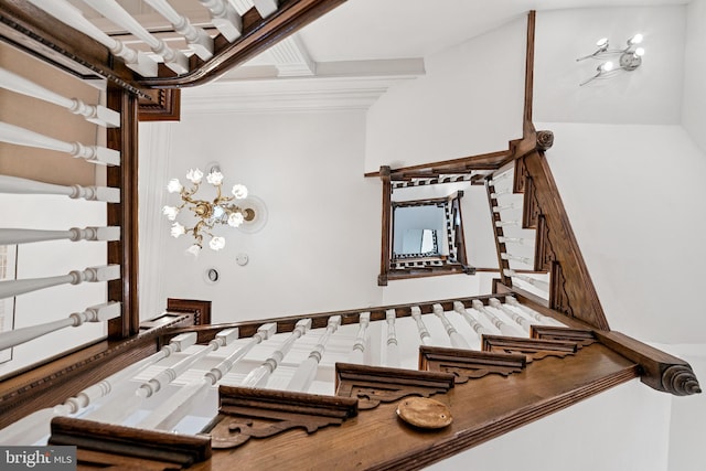 1827 Phelps Pl NW, Washington, DC 20008 - stairs featuring a chandelier