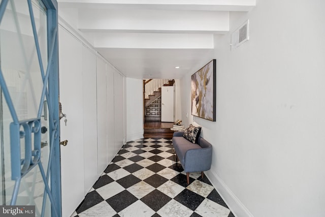 1827 Phelps Pl NW, Washington, DC 20008 - hall featuring stairs and tile patterned floors
