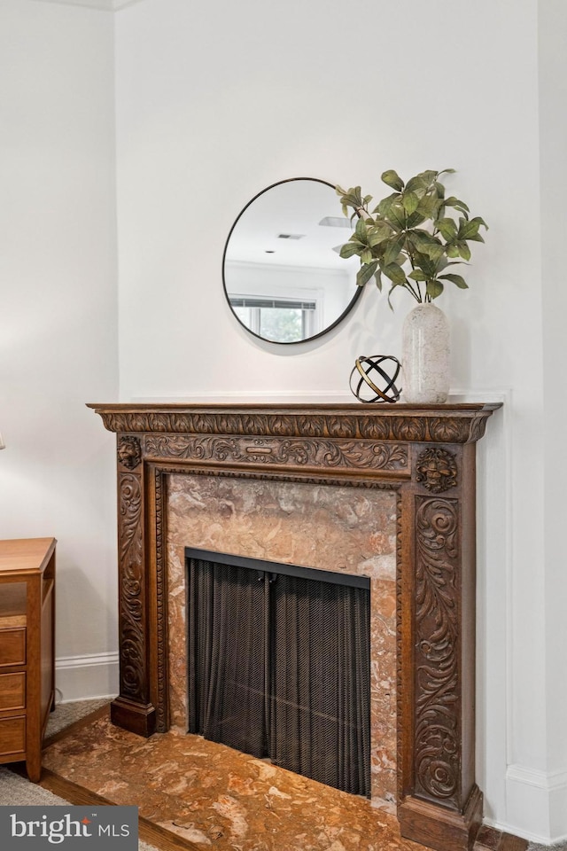 1827 Phelps Pl NW, Washington, DC 20008 - detailed view of a high end fireplace and baseboards