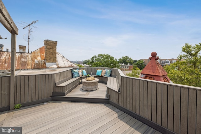 1827 Phelps Pl NW, Washington, DC 20008 - deck featuring an outdoor living space
