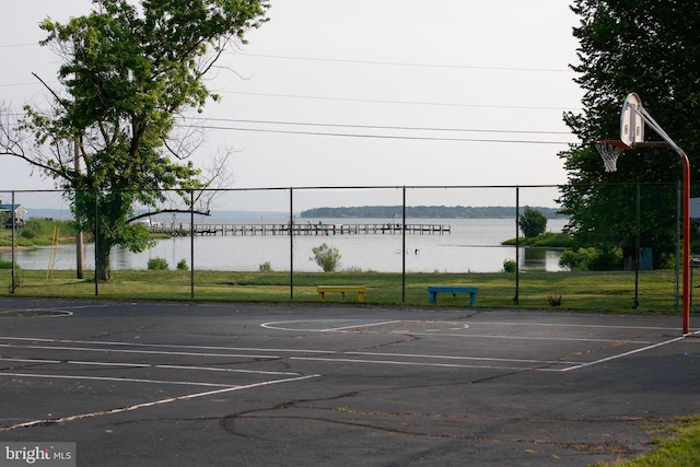 23170 Longview Blvd, Bushwood, MD 20618 - view of basketball court with community basketball court and a water view