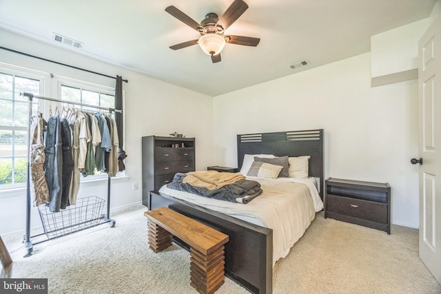 315 Coventry Ct, Mantua, NJ 08051 - bedroom with light colored carpet, a closet, ceiling fan, and baseboards