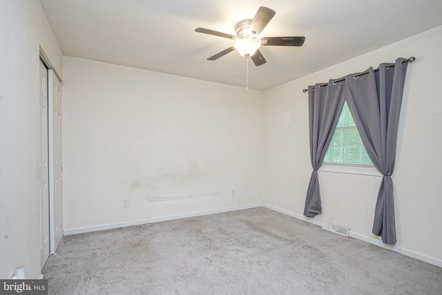 650 Penns Grove Auburn Rd, Carneys Point, NJ 08069 - spare room featuring ceiling fan and carpet floors