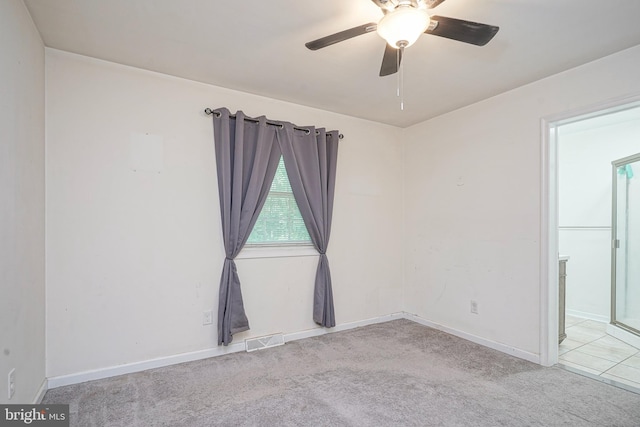 650 Penns Grove Auburn Rd, Carneys Point, NJ 08069 - carpeted spare room featuring a ceiling fan and baseboards