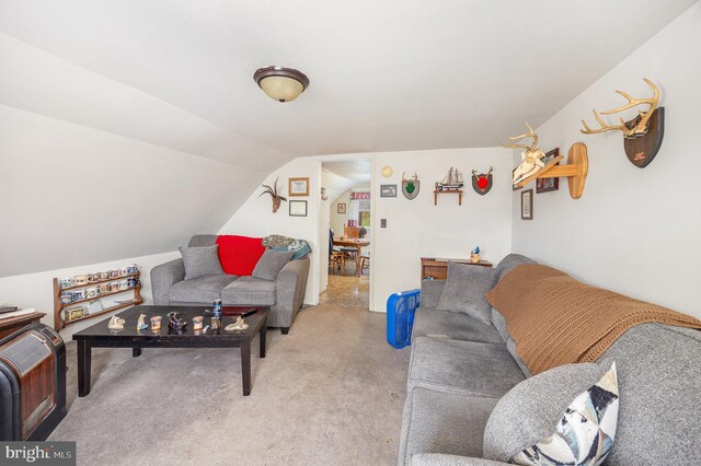15-17 Locust St, Duncannon, PA 17020 - living area featuring light carpet and lofted ceiling