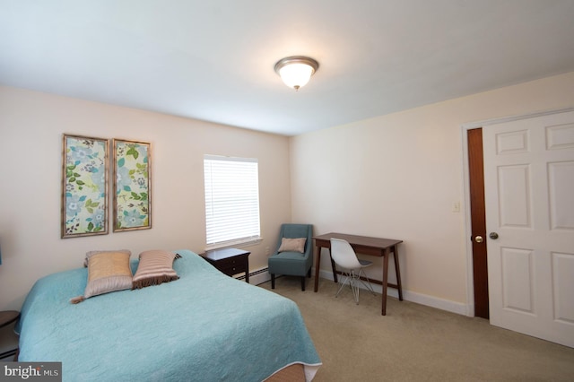 36 Algonquin Rd, Cambridge, MD 21613 - bedroom with carpet, a baseboard heating unit, and baseboards