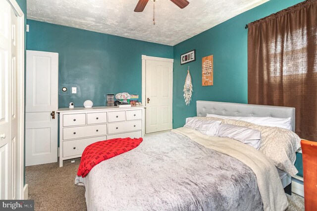 28 Laudermilch Rd, Halifax, PA 17032 - carpeted bedroom featuring a textured ceiling and a ceiling fan