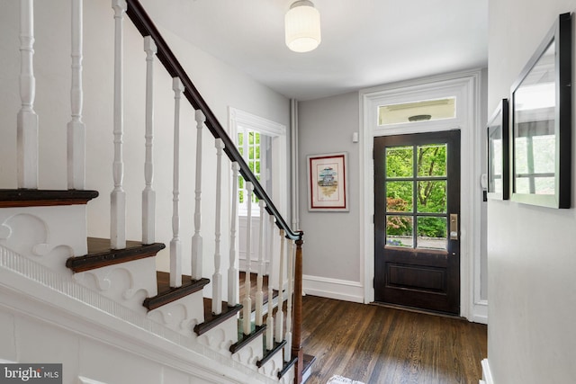 11 Conshohocken State Rd, Gladwyne, PA 19035 - foyer featuring wood finished floors, baseboards, and stairs