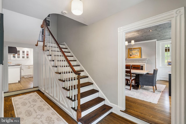 11 Conshohocken State Rd, Gladwyne, PA 19035 - staircase featuring wood finished floors