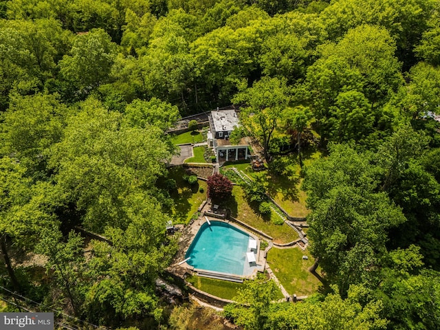 11 Conshohocken State Rd, Gladwyne, PA 19035 - bird's eye view of a forest and a pool