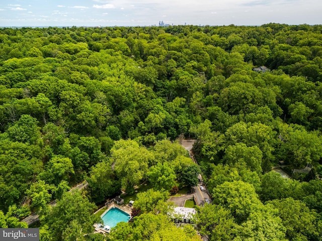11 Conshohocken State Rd, Gladwyne, PA 19035 - bird's eye view of a heavily wooded area and a pool