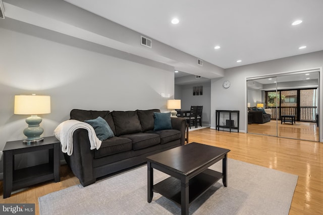 2702 Dartmouth Rd Unit 3, Alexandria, VA 22314 - living room featuring light wood finished floors, recessed lighting, and baseboards