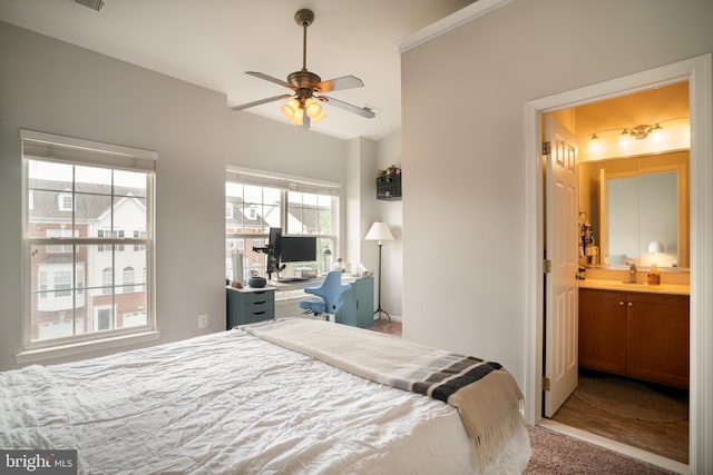 20468 Alicent Ter, Ashburn, VA 20147 - bedroom with carpet floors and lofted ceiling