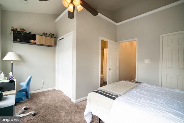 20468 Alicent Ter, Ashburn, VA 20147 - carpeted bedroom with a ceiling fan and a closet