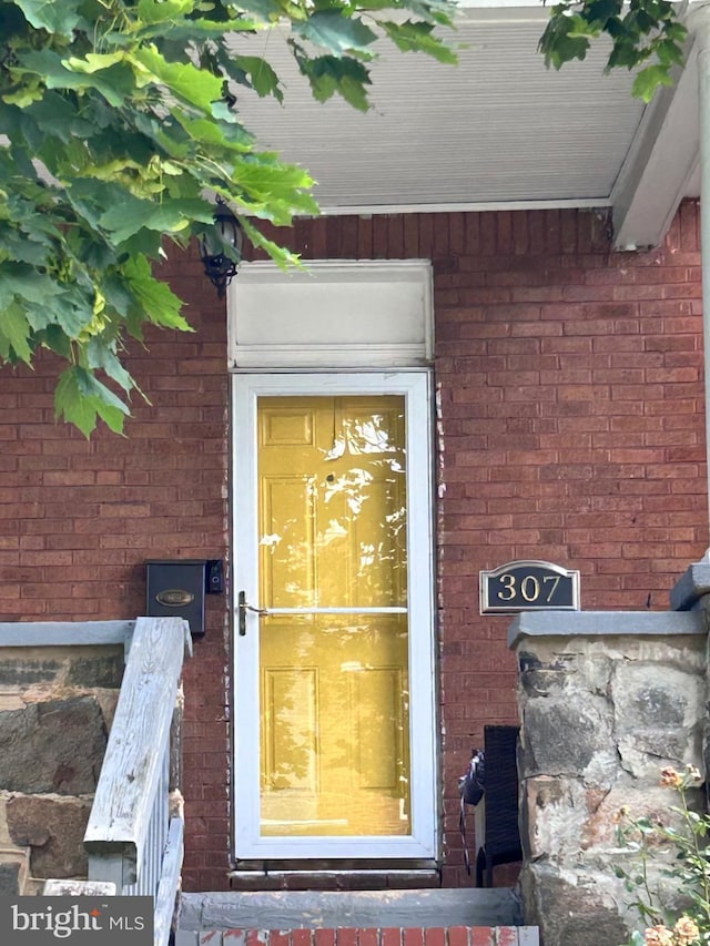 307 Marydell Rd, Baltimore, MD 21229 - property entrance with brick siding