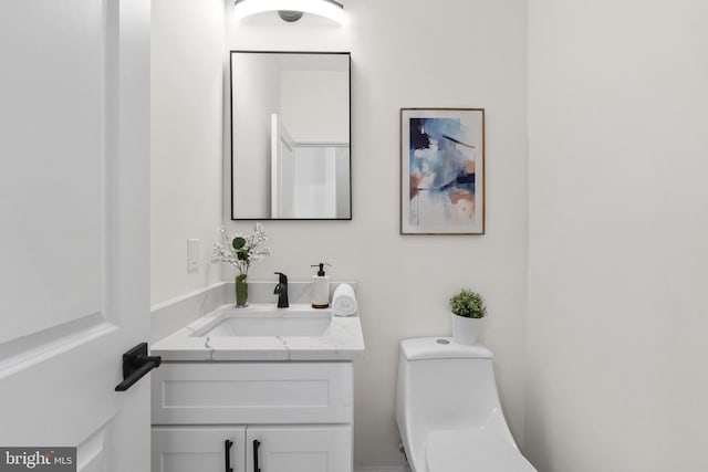713 Tewkesbury Pl NW, Washington, DC 20012 - half bath featuring vanity and toilet
