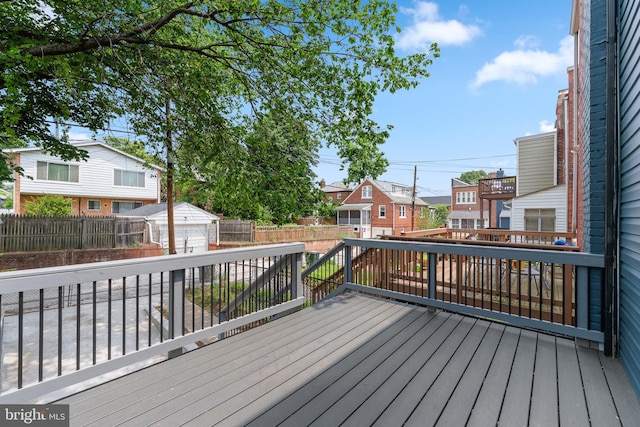 713 Tewkesbury Pl NW, Washington, DC 20012 - wooden deck with a residential view and a fenced backyard