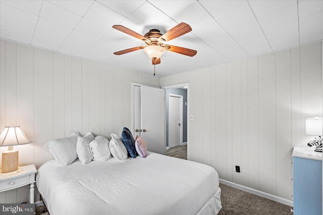 412 Marshall Ave, Colonial Beach, VA 22443 - bedroom with carpet, ceiling fan, and baseboards