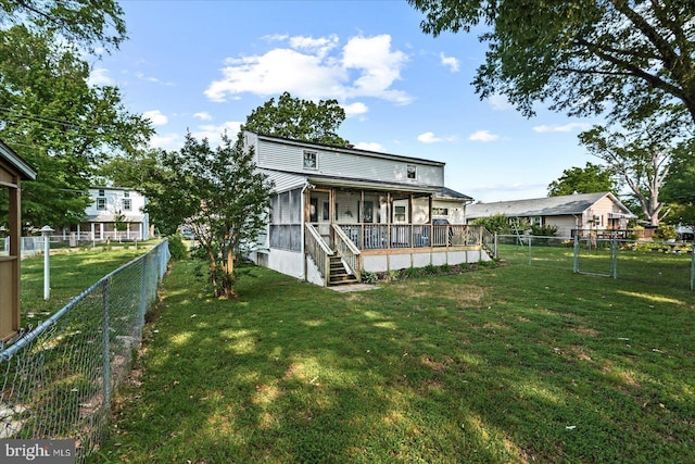 412 Marshall Ave, Colonial Beach, VA 22443 - rear view of house with a wooden deck