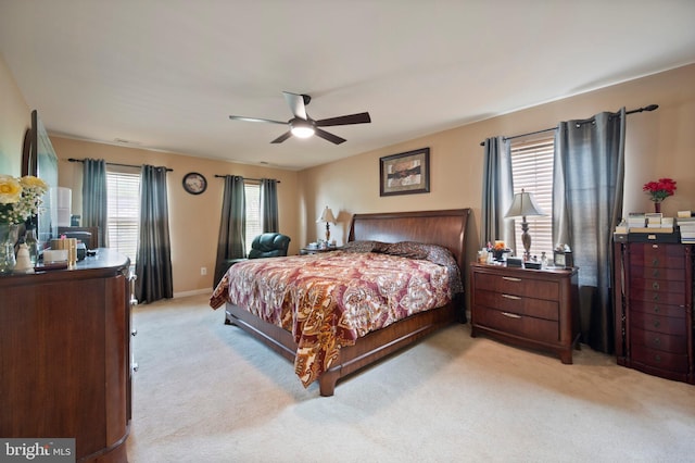 2652 Academic Ct, Waldorf, MD 20603 - bedroom featuring light colored carpet, a ceiling fan, and baseboards