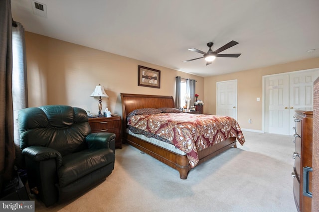 2652 Academic Ct, Waldorf, MD 20603 - bedroom featuring light carpet, baseboards, and ceiling fan