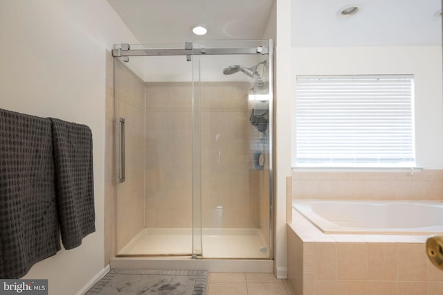 2652 Academic Ct, Waldorf, MD 20603 - full bath featuring a bath, a shower stall, and tile patterned floors