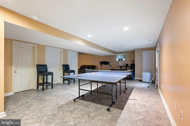 2652 Academic Ct, Waldorf, MD 20603 - rec room featuring baseboards and recessed lighting
