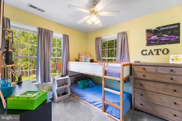 240 Charleston Rd, Ocean Pines, MD 21811 - bedroom with carpet floors and ceiling fan