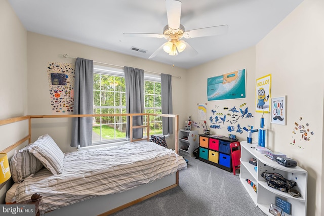 240 Charleston Rd, Ocean Pines, MD 21811 - bedroom with carpet floors and a ceiling fan