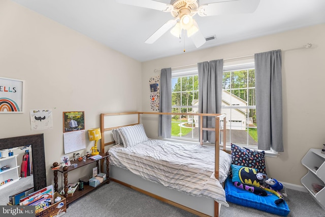 240 Charleston Rd, Ocean Pines, MD 21811 - bedroom with carpet and a ceiling fan