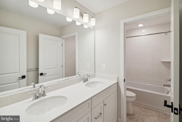 4010 Milner Rd, Nottingham, MD 21236 - full bath with toilet, double vanity, and  shower combination