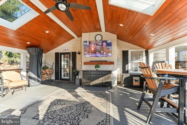 601 Crum Creek Rd, Media, PA 19063 - view of patio / terrace featuring ceiling fan